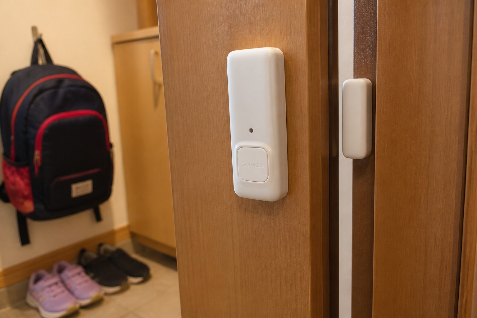 子どもの帰宅確認に使う玄関ドアのSwitchBot開閉センサー